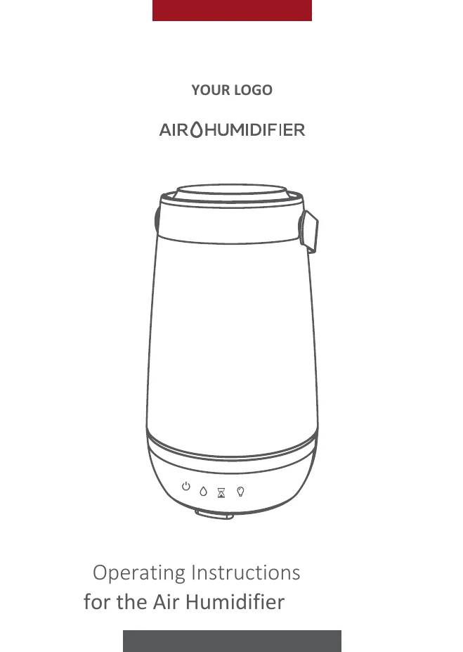 Ultrasonic Air Humidifier operating instructions cover