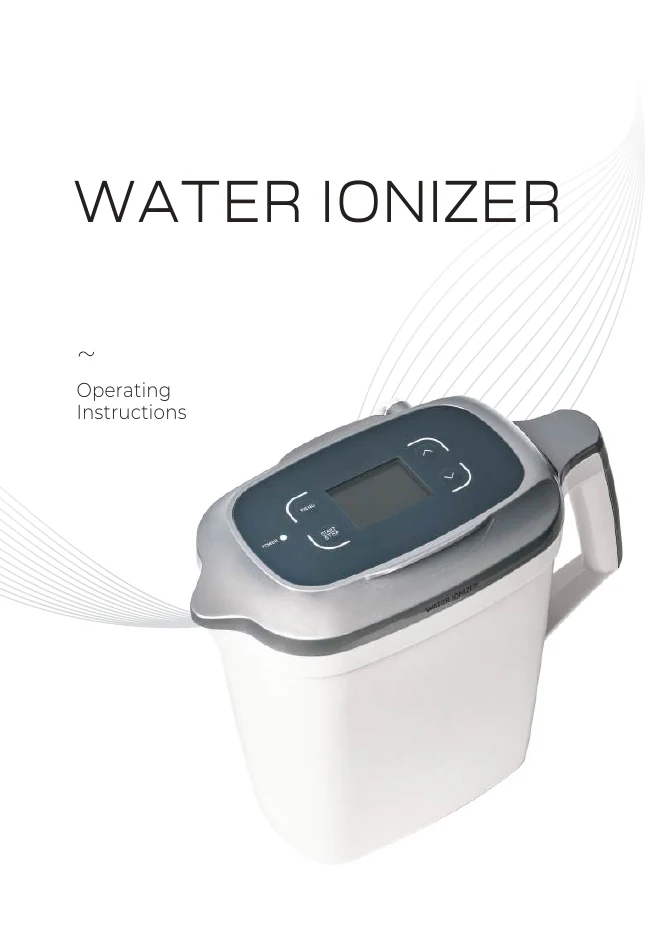Portable Functional Water Ionizer operating instructions cover