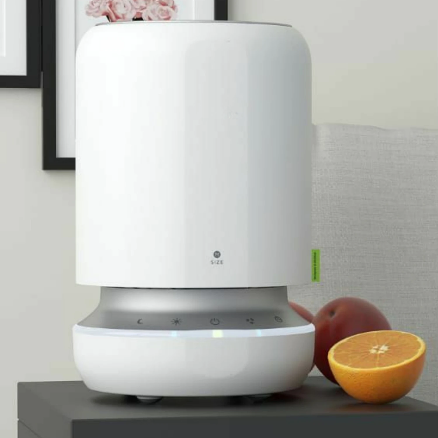Photocatalytic air purifier on a kitchen counter